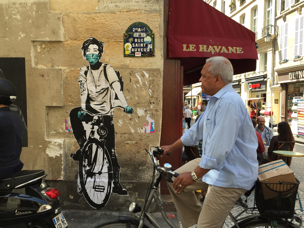 Eddie Colla wheat paste street art in Paris